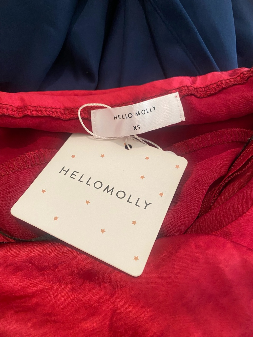 Hello Molly Wine Red Satin Slip Dress NWT - Picture 11 of 12